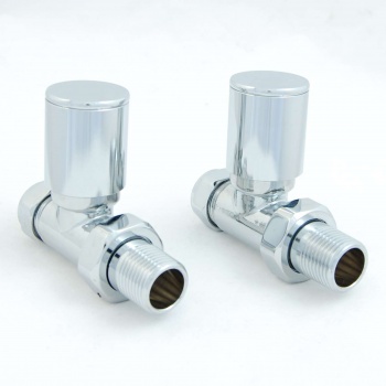 Milan Straight Chrome Radiator Valves (Pair)